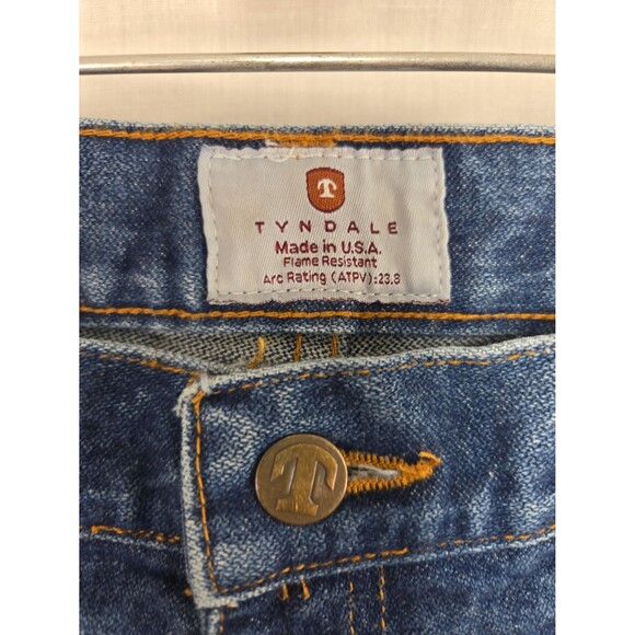 Tyndale FR 36x34 CAL 23 HRC 2 Mens Blue Jeans Flame Resistant Denim USA Workwear - Picture 2 of 12